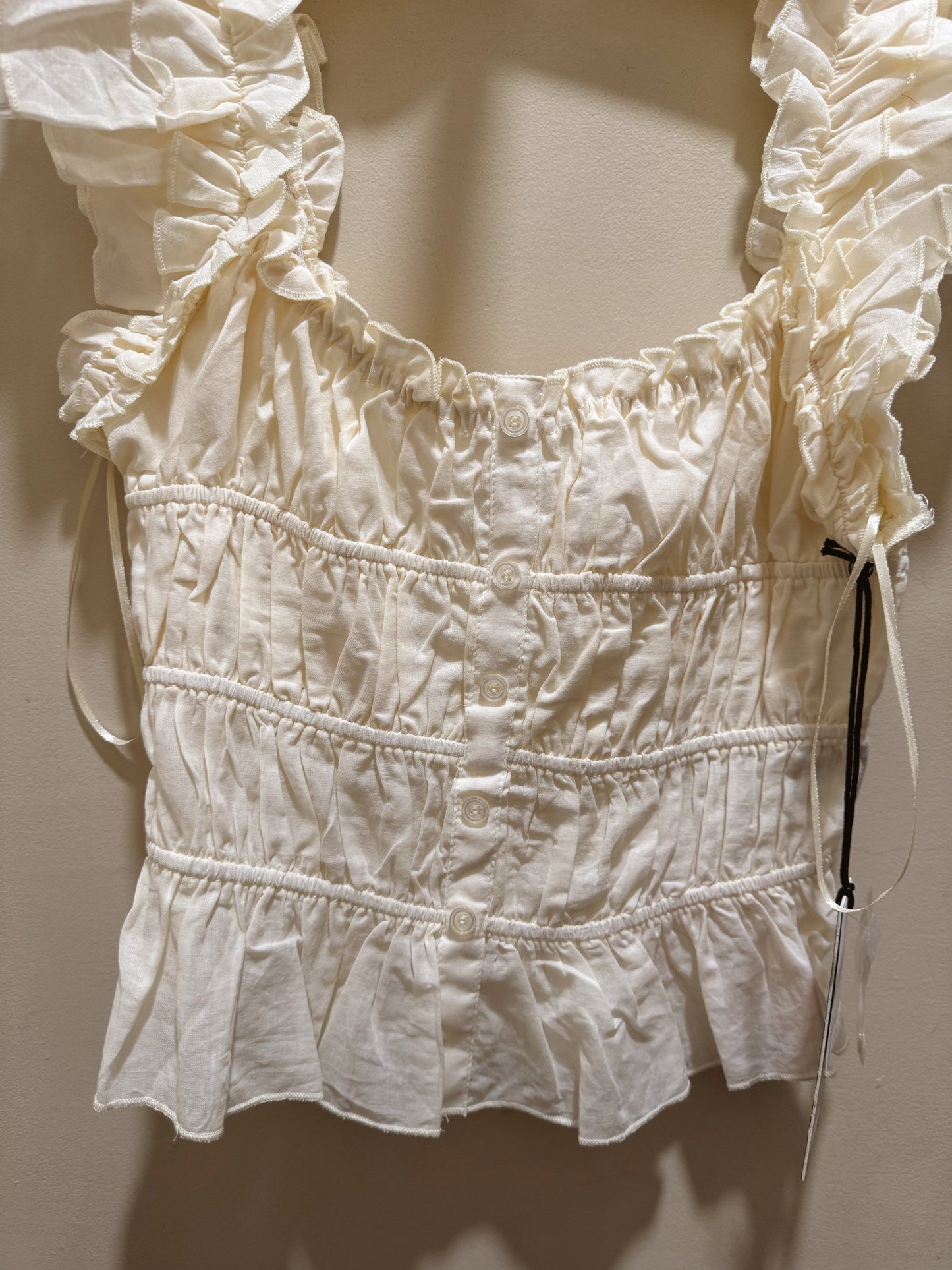 Rock&Roll Natural Ruched Crop Top