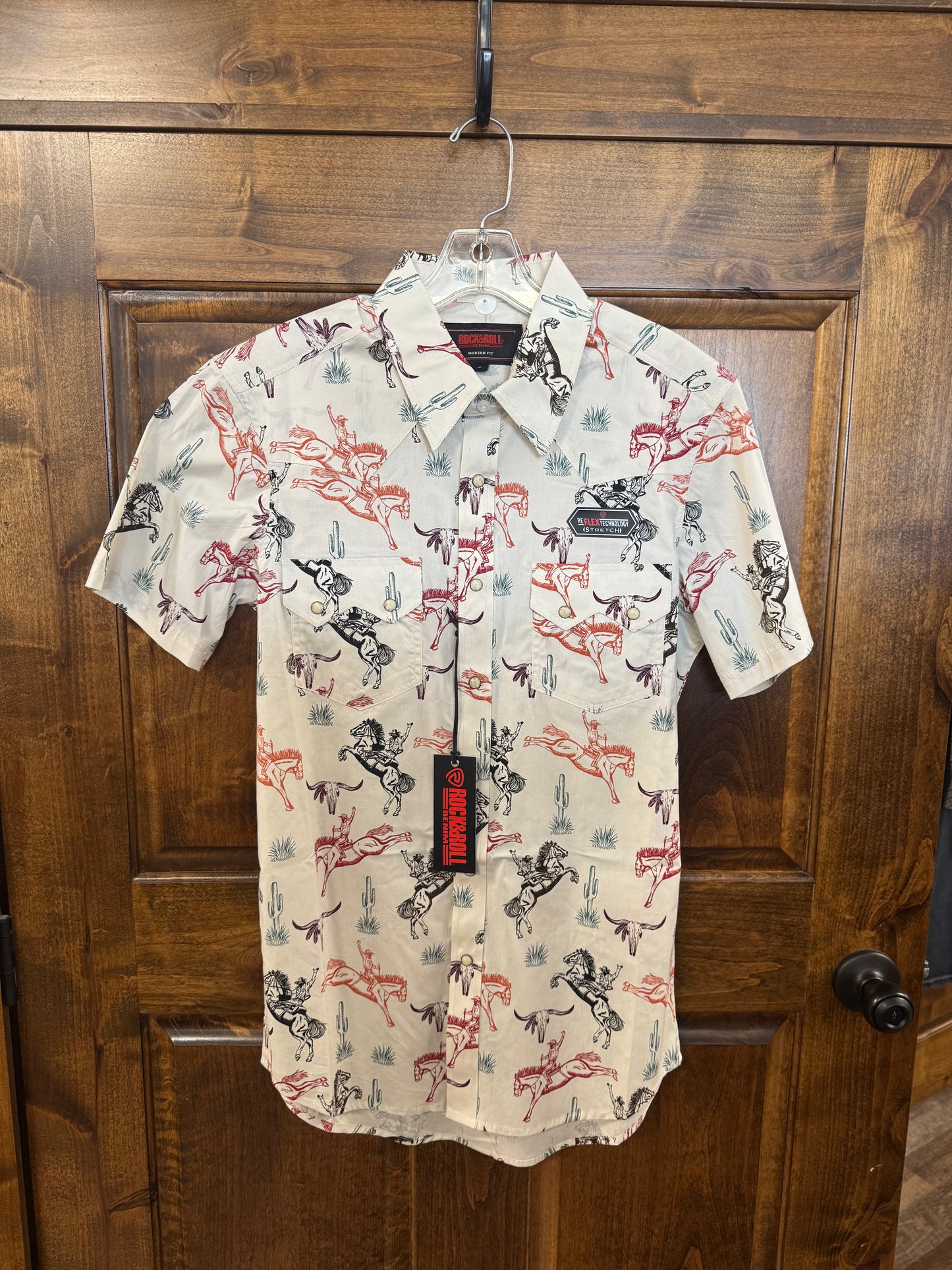 Rock&Roll Natural Horse Print Shirt