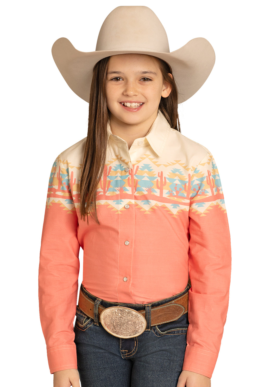 LGN2S08038 Panhandle Slim Print Snap Up Shirt