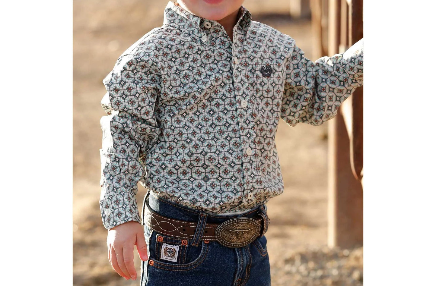 MTW7061405 Toddler Boys Cinch Long Sleeve Button Down