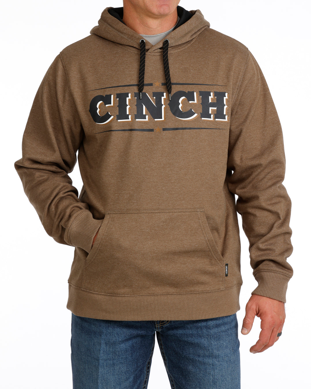 MWK1206035 Men's Brown Cinch Hoodie