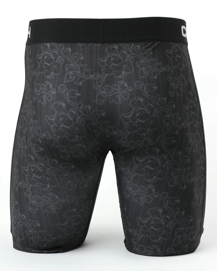 MXY6001030 Cinch 9" Black Floral Boxer Brief