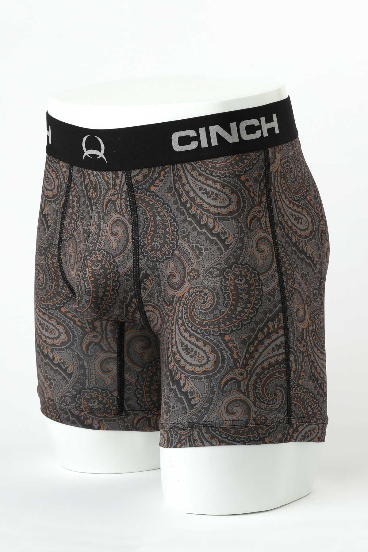 MXY6002035 BRN Cinch 9" Paisley Boxer Brief