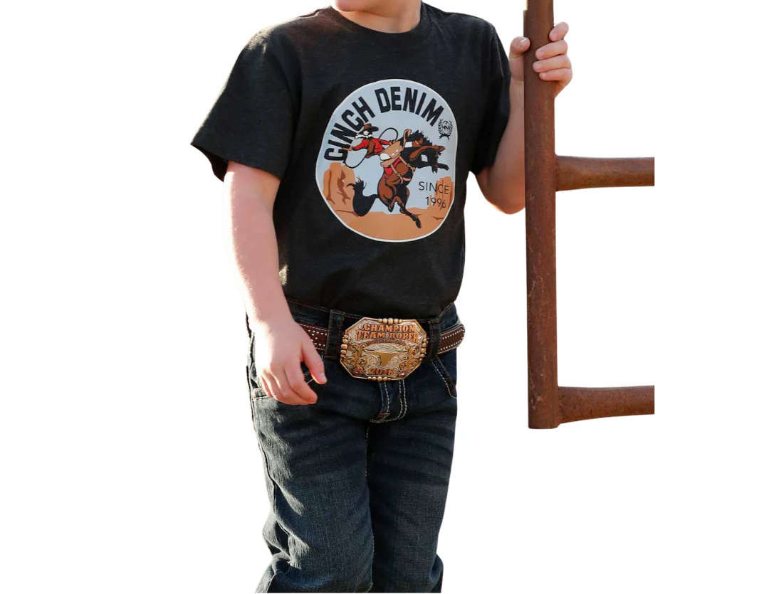MTT7670175 Boy's Cinch Denim Bronc T-Shirt