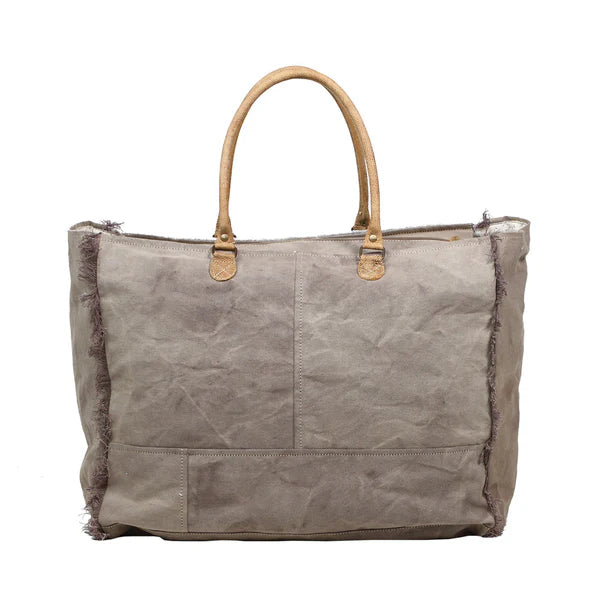 S-1199 Myra Bag Hide & Floral Print Weekender Bag