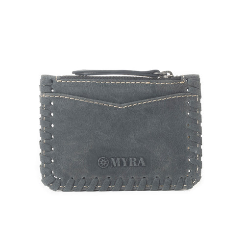 S-12822 Myra Bag Outlander Embroidered Credit Card Holder in Ash Grey