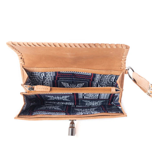 S-12884 Myra Bag Sonora Sunset Western Woven Wallet in Desert Sage