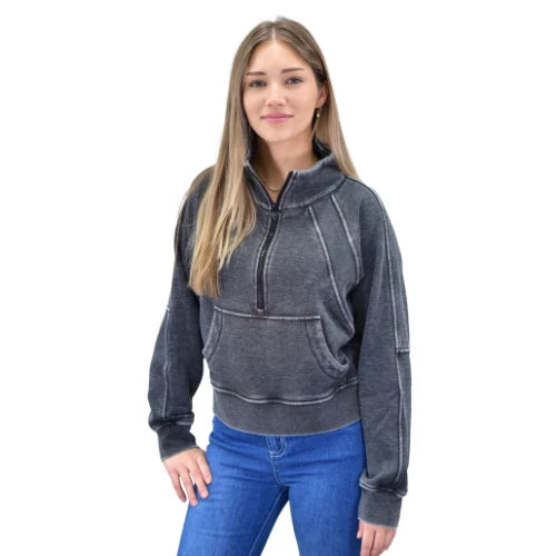 273426-014 Cowgirl Hardware Women's Quarter Zip