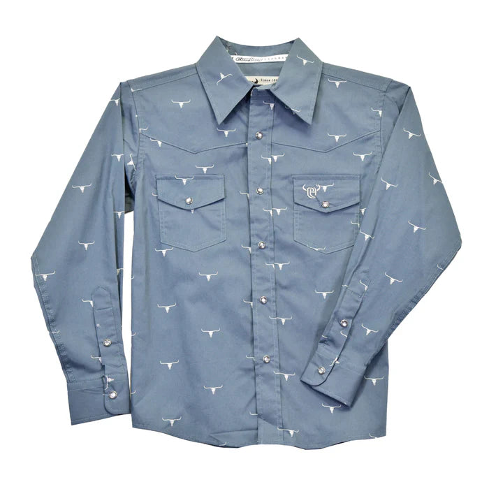 725630-414-T Cowboy Hardware Boys Button Down