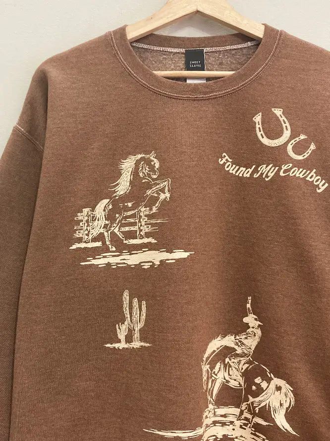Sweet Claire Found My Cowboy Sweatshirt