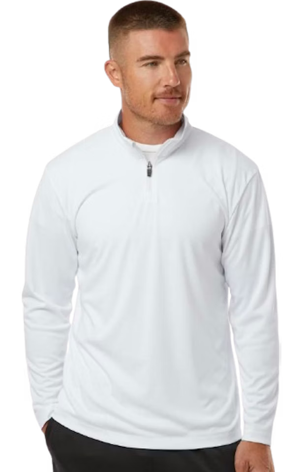 4426328 Weiv White Men's Quarter Zip