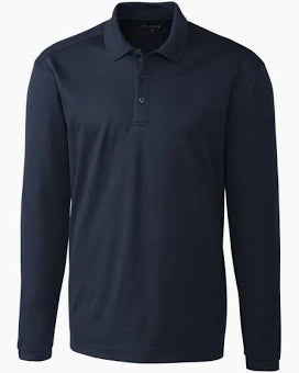 Clique Navy Men's Long Sleeve Polo