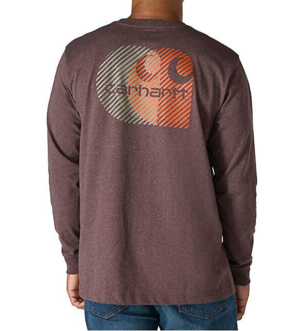 107036 BB4 Carhartt Heavyweight Long-Sleeve Pocket Graphic T-Shirt