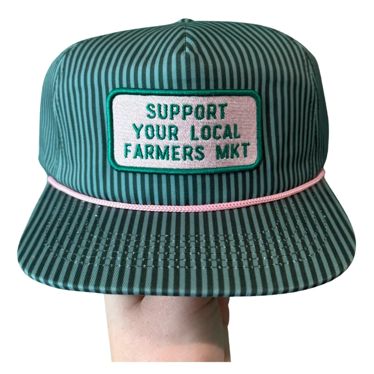Summer Tees Embroidered Patch Farmers Market Canvas Cap - Ladies