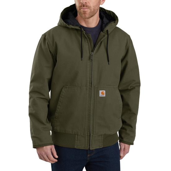104050 Carhartt Men's Insulated Active Jac - Loose Fit - Washed Duck - 3 Warmest Rating