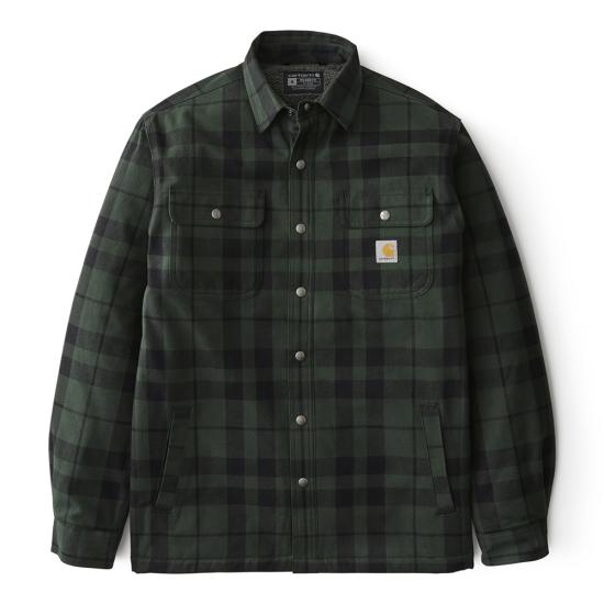 107017 GI5 Carhartt Relaxed Fit Flannel Sherpa-Lined Shirt Jac