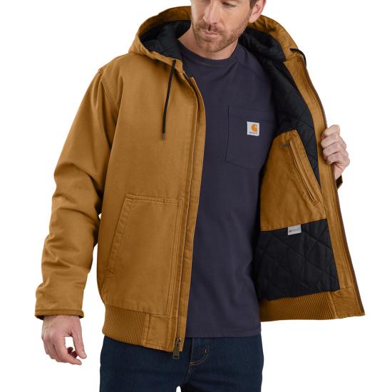 104050 Carhartt Men's Insulated Active Jac - Loose Fit - Washed Duck - 3 Warmest Rating