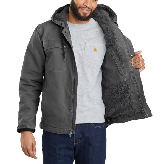 103826 GVL Carhartt Men's Sherpa-Lined Utility Jacket - Relaxed Fit - Washed Duck