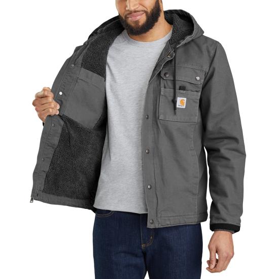 103826 GVL Carhartt Men's Sherpa-Lined Utility Jacket - Relaxed Fit - Washed Duck