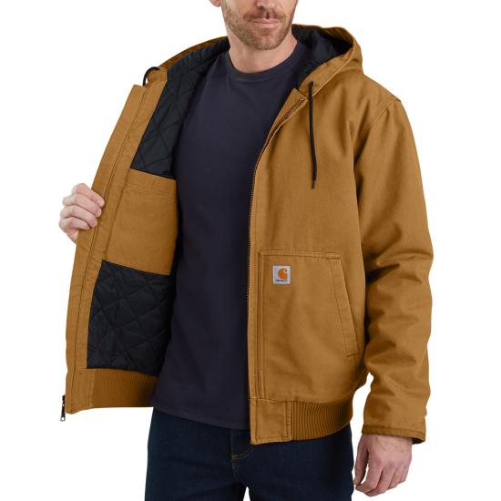 104050 Carhartt Men's Insulated Active Jac - Loose Fit - Washed Duck - 3 Warmest Rating