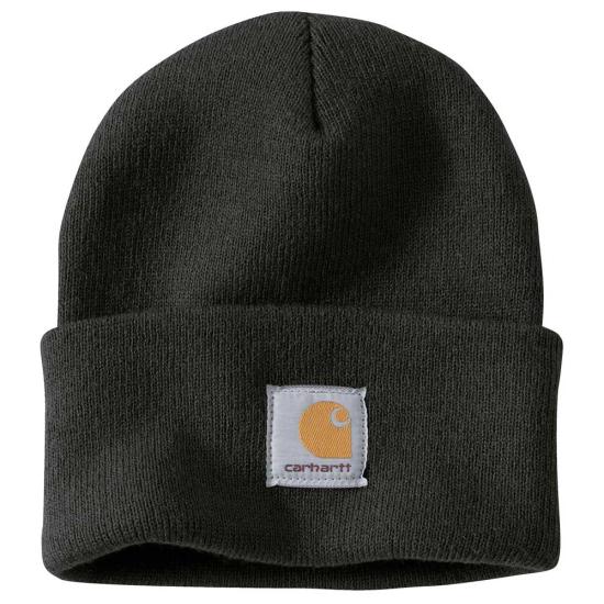 A18 BLK Carhartt Knit Cuffed Beanie