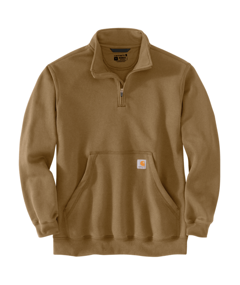 105294-GR7 Carhartt Quarter Zip Mock Neck Pullover
