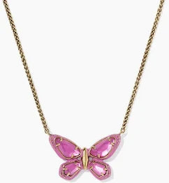 9608879608 Kendra Scott X Dolly Parton Pink Butterfly Necklace