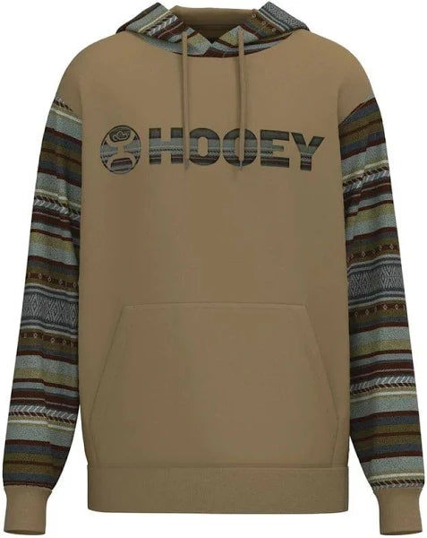 HH1333BRAZ Hooey Mens Brown Logo Hoodie
