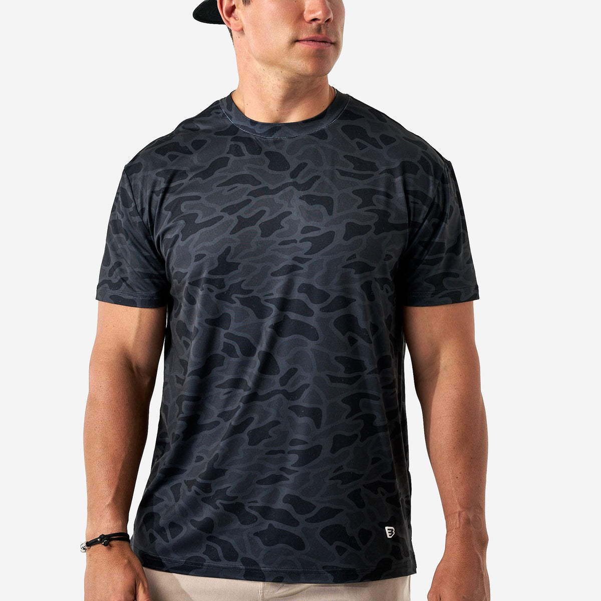 GTT-BLKC Burlebo Men's Go To Tee - Black Camo