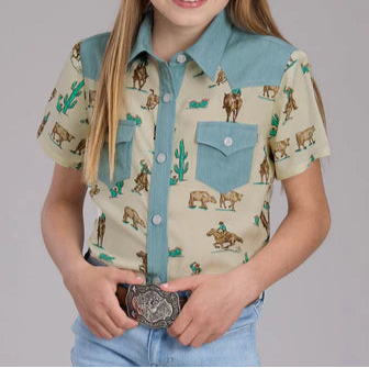 03-081-0590-2100 Roper Western Print Button Up