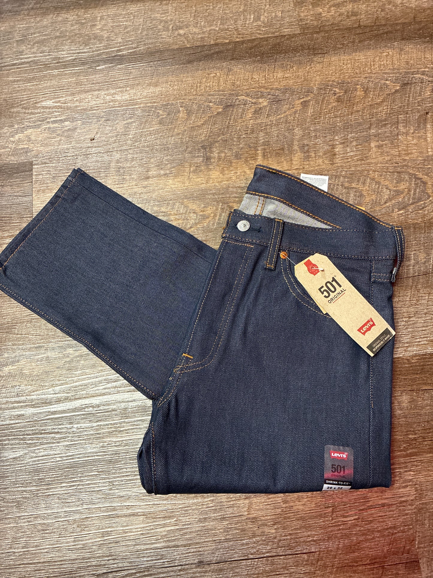 501-0000 Mens Levi's Original Rigid Shrink to Fit