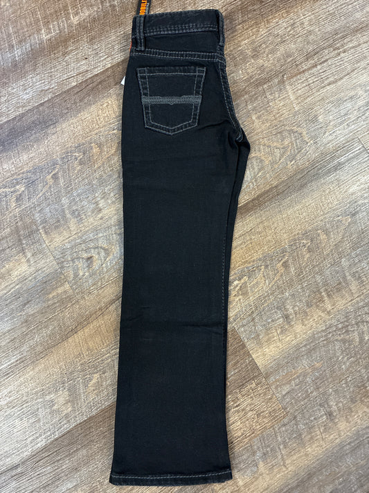 BB0BD05576 Boy's Rock&Roll Cowboy Bootcut Jeans Regular Fit - Black