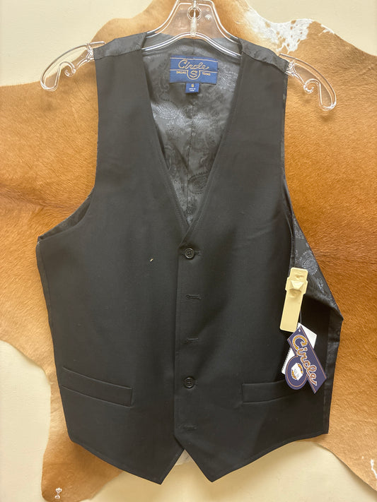 CV1229 41 Men's Circle S Mesquite Dress Vest - Black