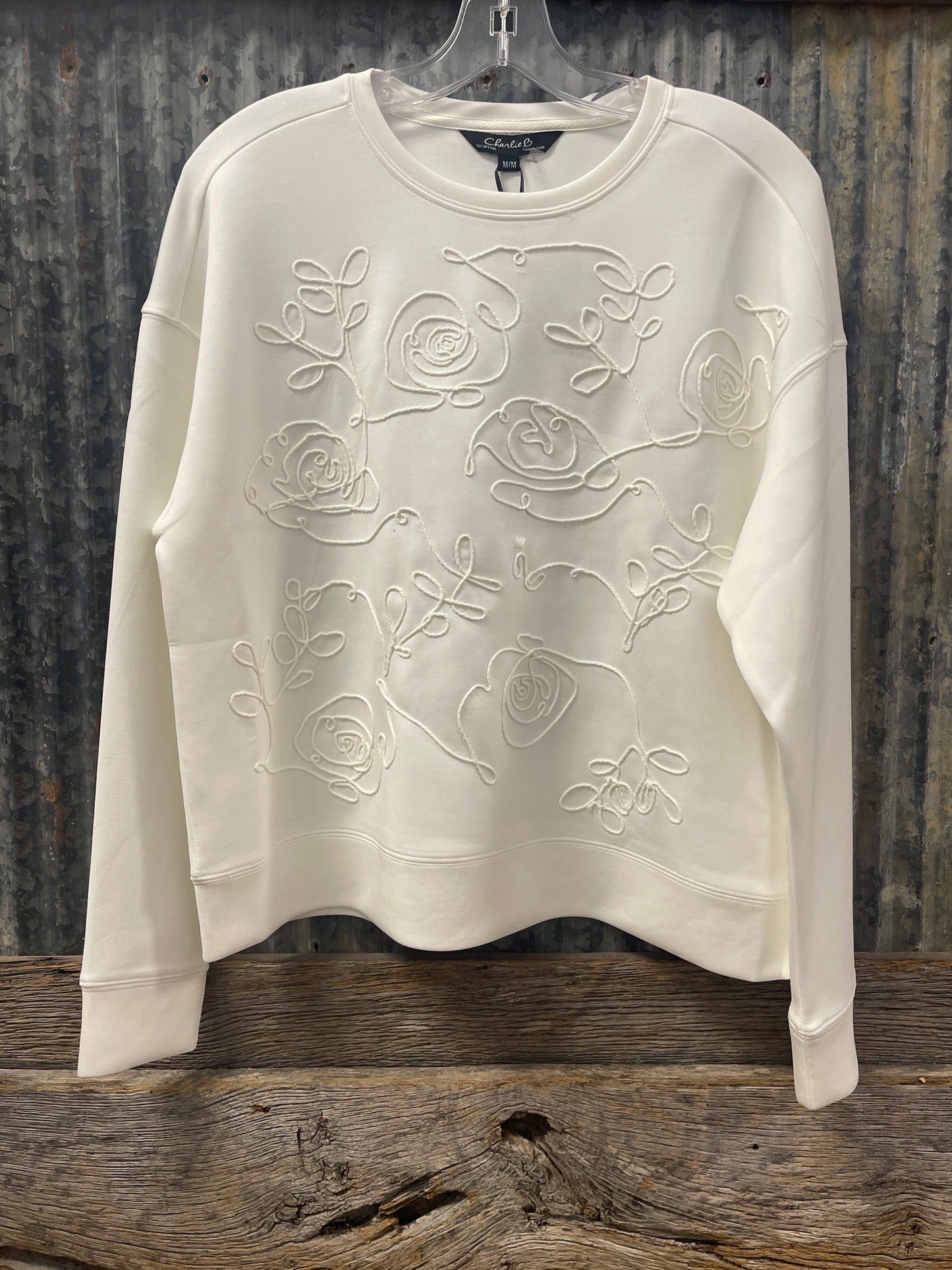 C1406 Charlie B Soft Scuba Long Sleeve Top