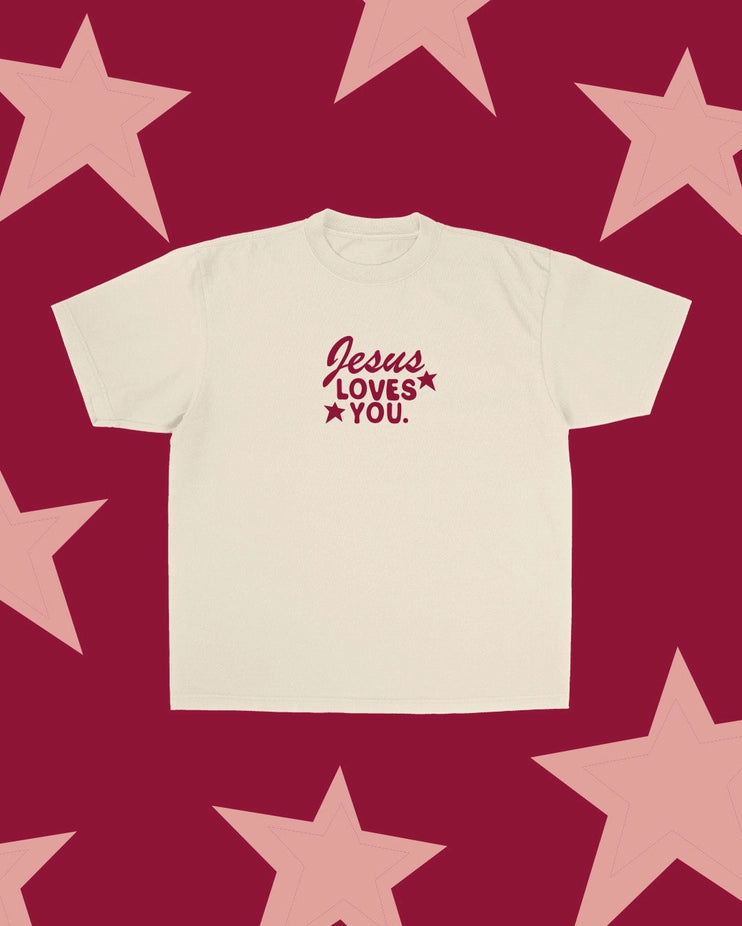 Jesus Loves You - Heavens Declare His Glory Tee - Desert Dune
