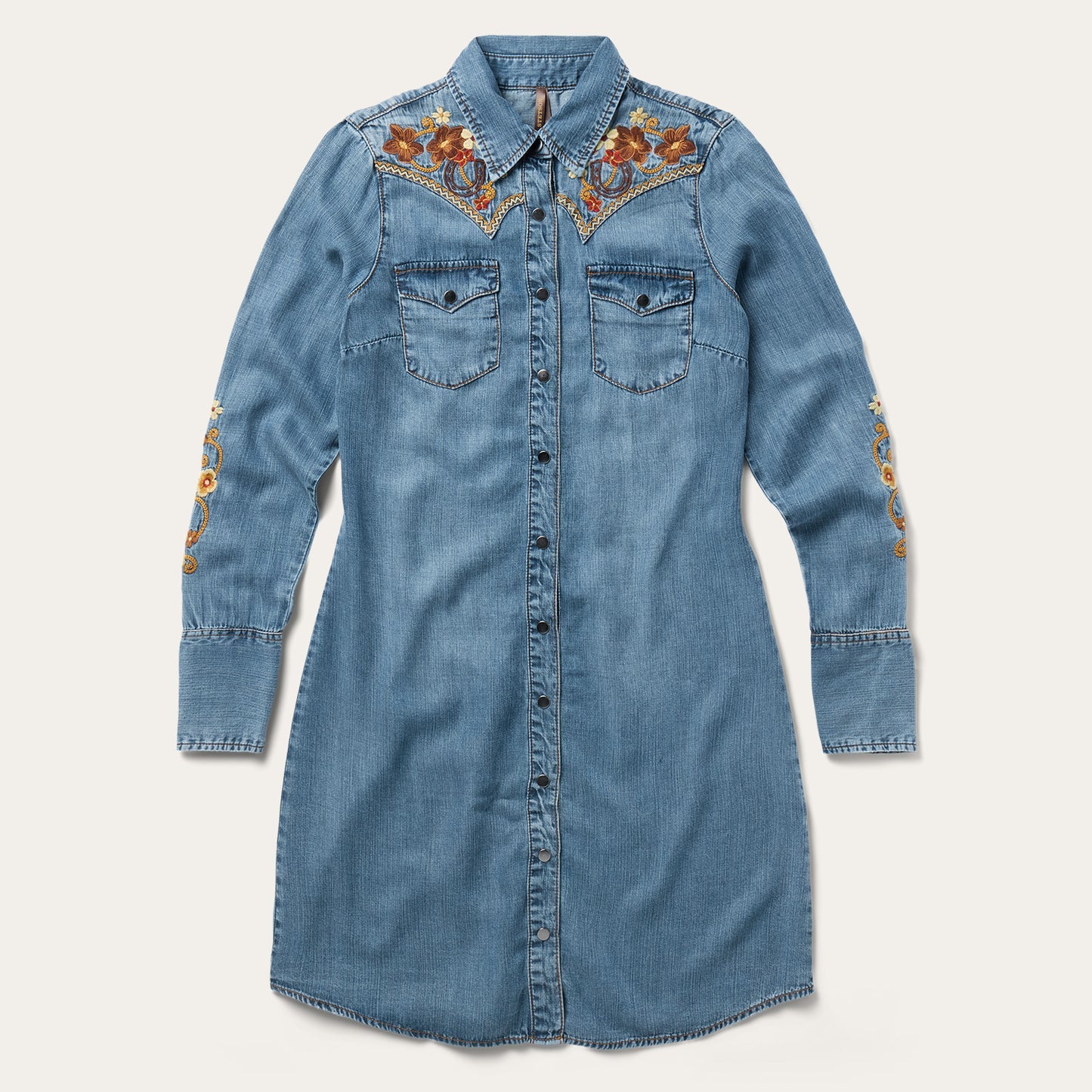 11-057-0565-7084 Stetson Embroidered Denim Dress