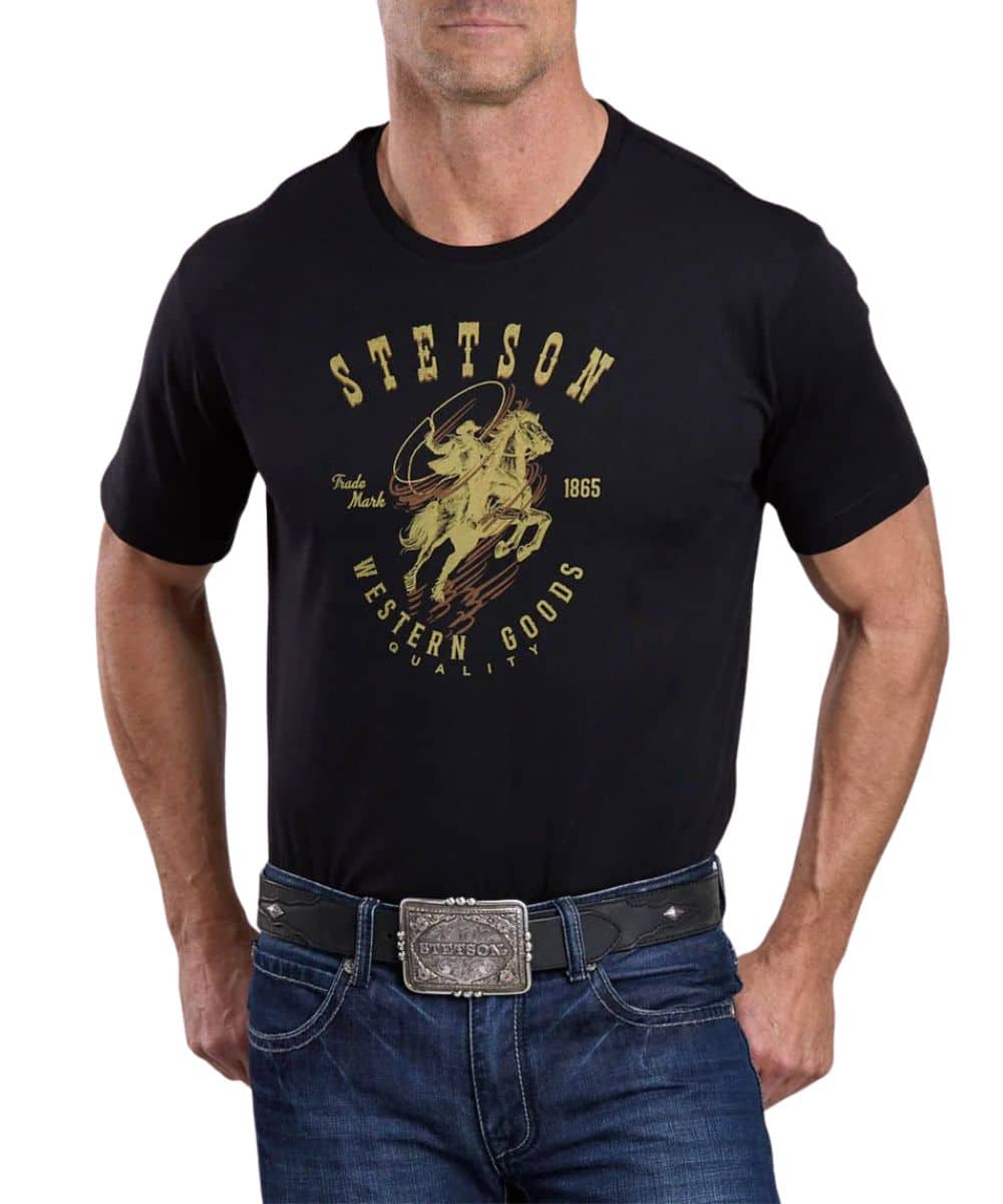 1107605620891 Black Stetson Graphic Tee
