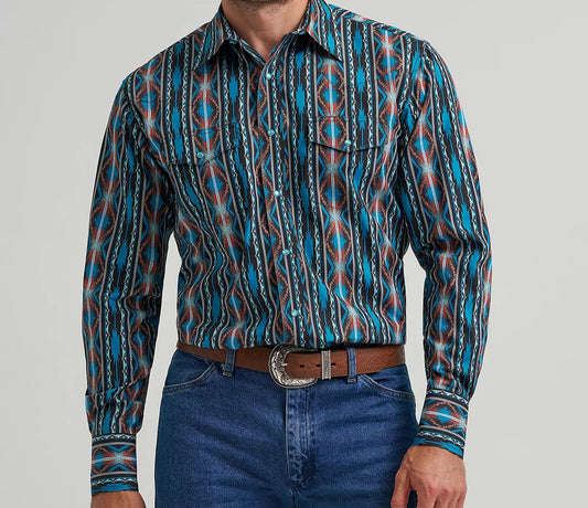 112367735 Wrangler Checotah Western Long Sleeve Shirt