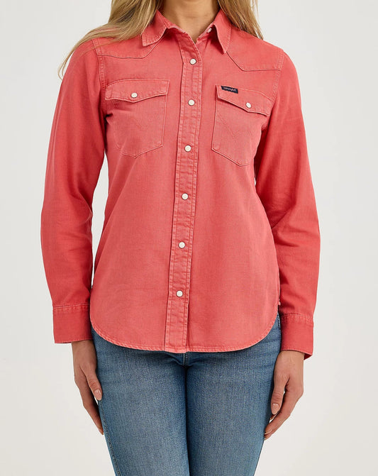 112368182 Wrangler Retro Punchy Vintage Cowboy Snap Top