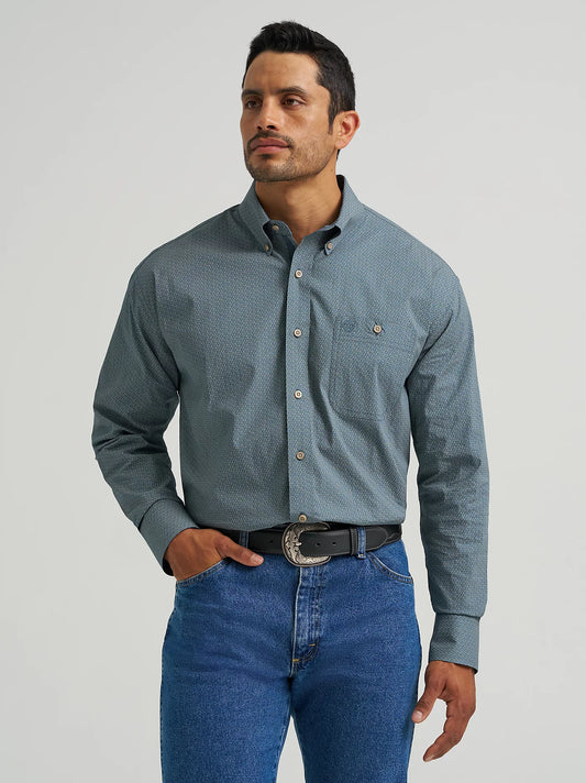 112368204 Wrangler George Strait Collection One Pocket Long Sleeve Shirt