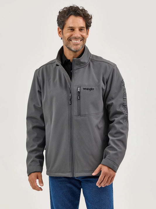 112368268 - Wrangler® Logo Trail Jacket - Dark Shadow Gray