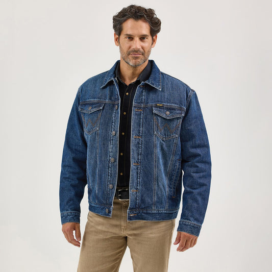 112368307 Wrangler Retro Denim Jacket - Sherpa Lined