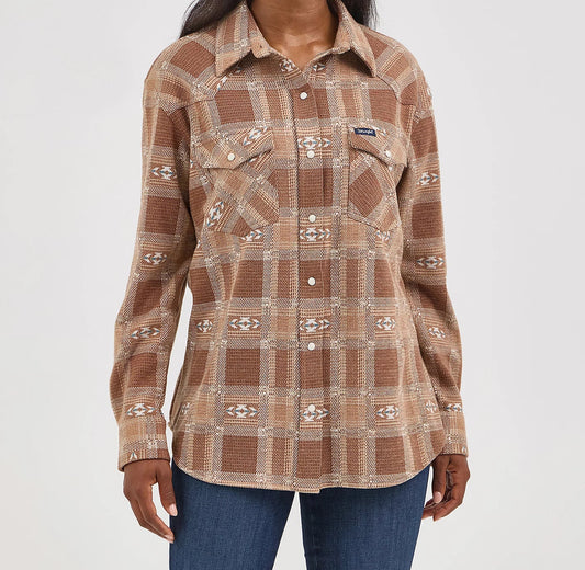 112368459 Wrangler Retro Americana Unlined Boyfriend Shacket