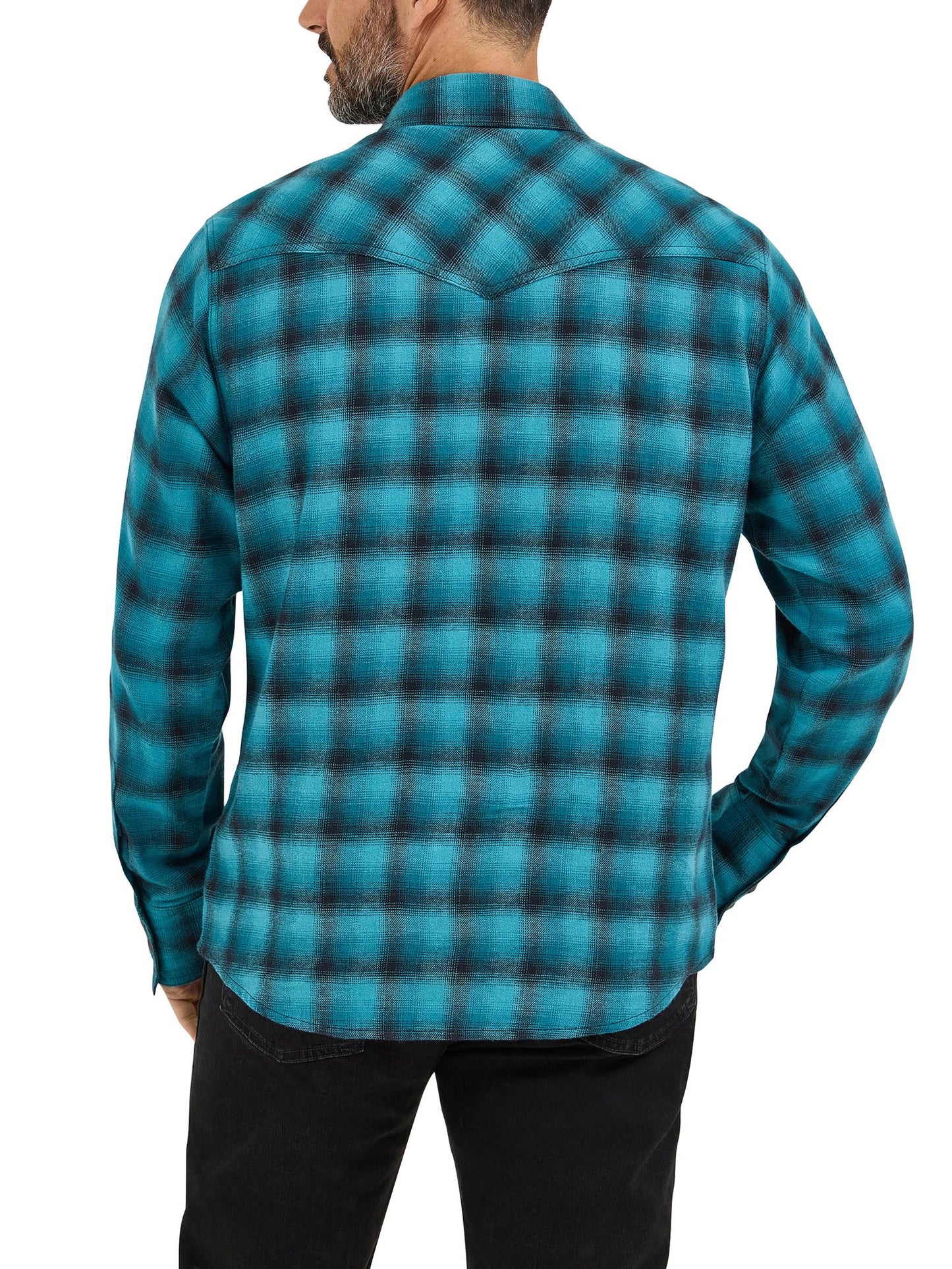 112370176 Wrangler Retro Long Sleeve Flannel Shirt, Modern Fit