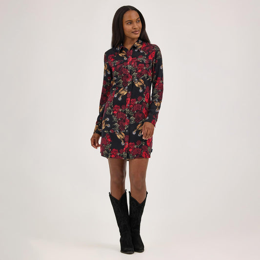 112371691 - Wrangler Retro® Punchy Western Snap Dress - Black