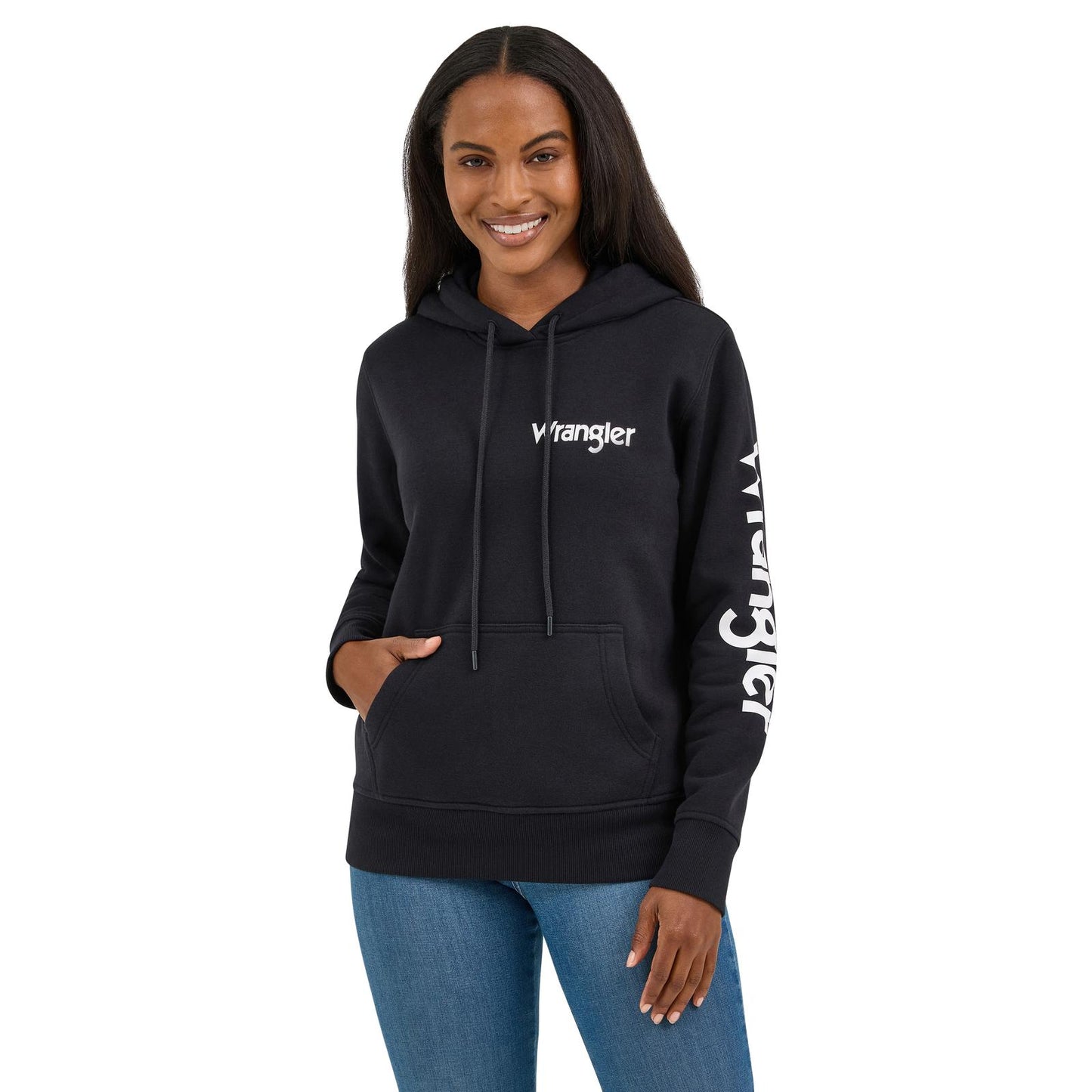 112371912  Wrangler Graphic Hoodie - Black
