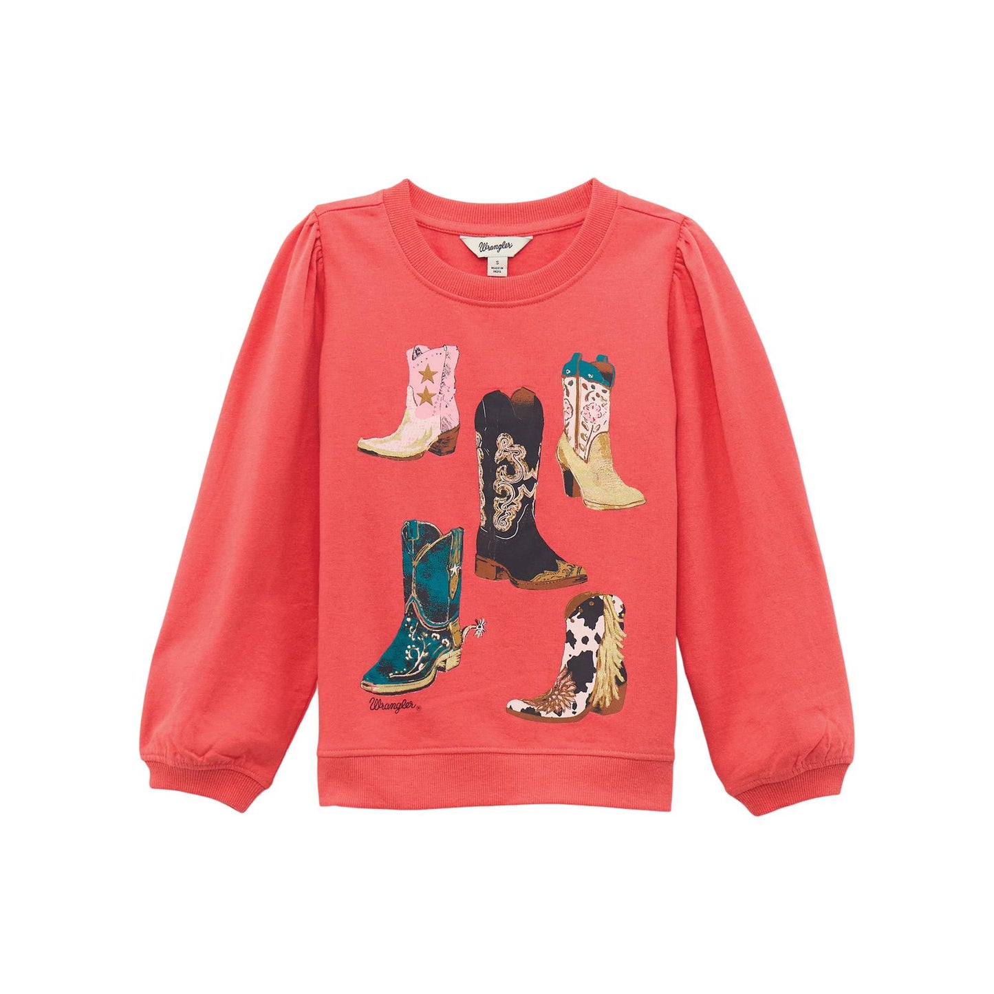 112371935 Wrangler Girls Graphic Sweatshirt Crew