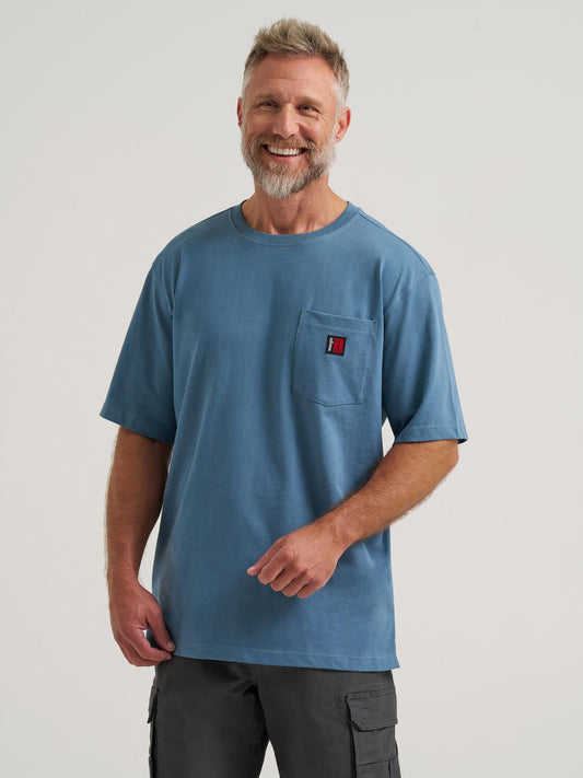 112375089 Wrangler® RIGGS WORKWEAR® Short Sleeve Crew T-Shirt - Blue