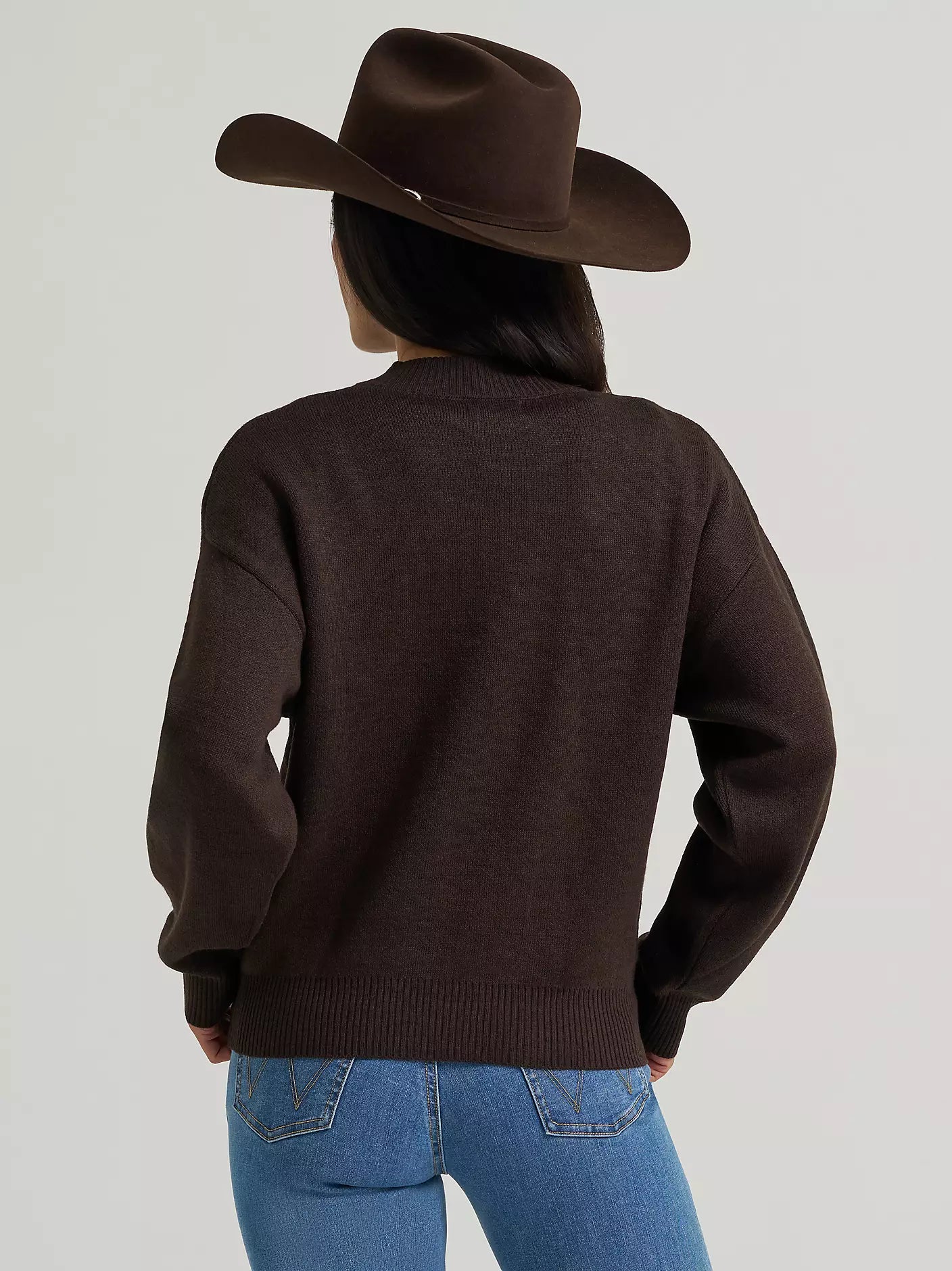 112383026 Women's Wrangler Retro Punchy Canyon Sweater - Brown