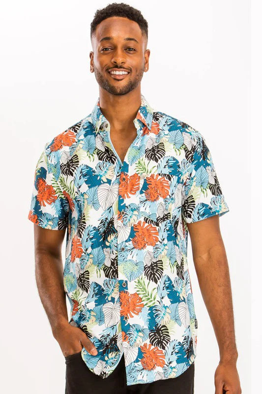 WS7050 Weiv Men's Hawaiian Button Down
